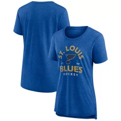 Women's Fanatics Branded Heather Blue St. Louis Blues Vintage Arch Tri-Blend T-Shirt 6 Women's Fanatics Branded Heather Blue St. Louis Blues Vintage Arch Tri-Blend T-Shirt -Fanatics Clothing Shop 6163752 ALT
