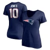 Women's Fanatics Branded Mac Jones Navy New England Patriots Plus Size Player Name & Number V-Neck T-Shirt -Fanatics Clothing Shop 6164291