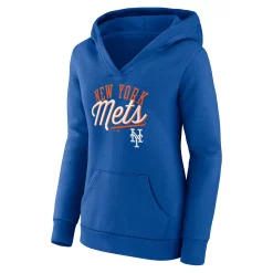 Women's Fanatics Branded Royal New York Mets Simplicity Crossover V-Neck Pullover Hoodie -Fanatics Clothing Shop 6164578 ALT2