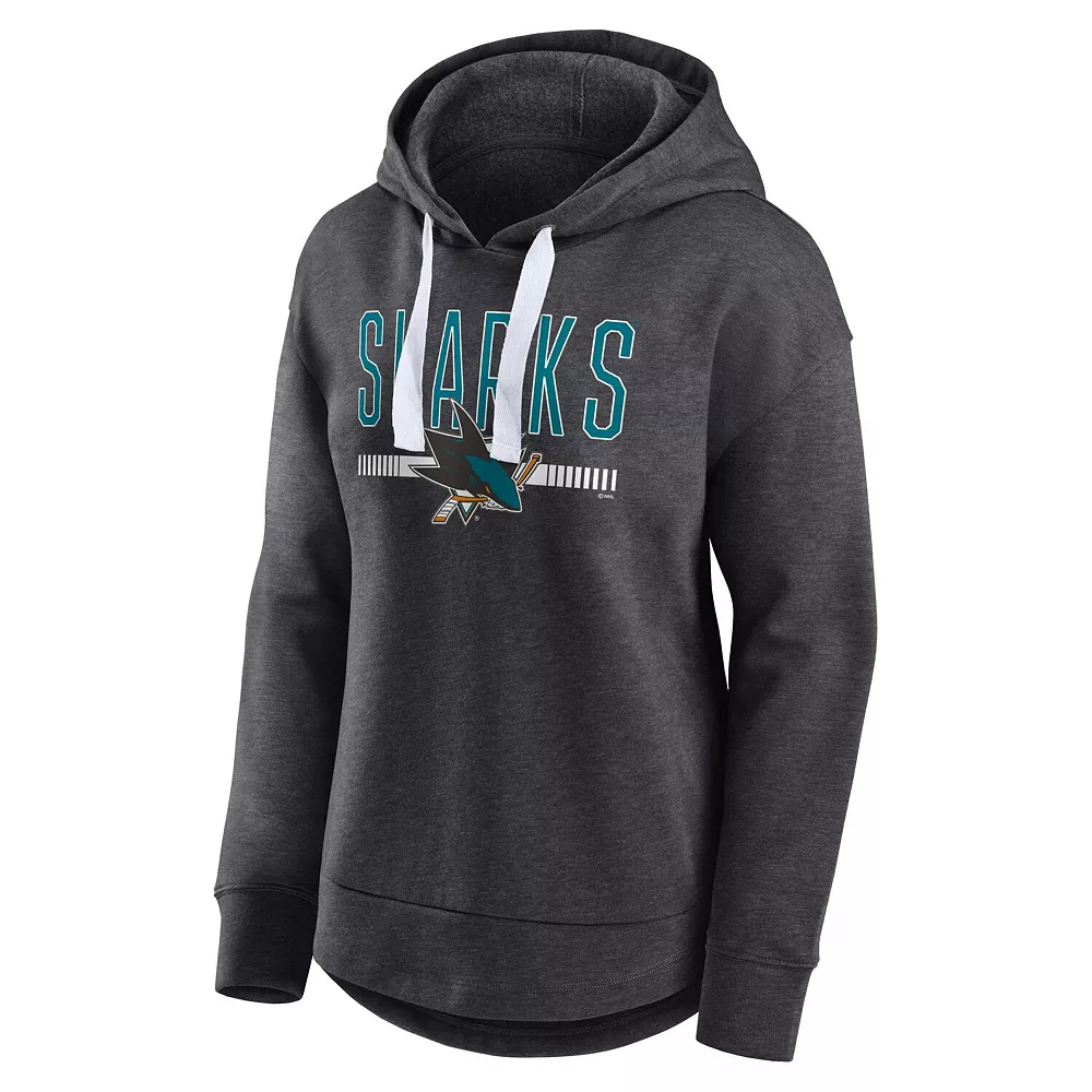 Women's Fanatics Branded Heather Charcoal San Jose Sharks Never Done Pullover Hoodie 5 Women's Fanatics Branded Heather Charcoal San Jose Sharks Never Done Pullover Hoodie - Image 3
