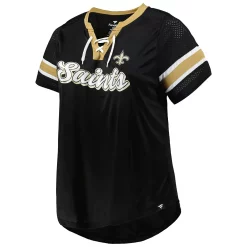 Women's Fanatics Branded Black New Orleans Saints Plus Size Original State Lace-Up T-Shirt -Fanatics Clothing Shop 6165151 ALT2