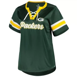 Women's Fanatics Branded Green Green Bay Packers Plus Size Original State Lace-Up T-Shirt -Fanatics Clothing Shop 6165188 ALT2