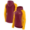 Women's Fanatics Branded Burgundy/Gold Washington Commanders End Around Raglan Full-Zip Hoodie