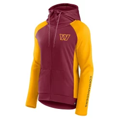 Women's Fanatics Branded Burgundy/Gold Washington Commanders End Around Raglan Full-Zip Hoodie -Fanatics Clothing Shop 6165404 ALT2
