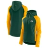 Women's Fanatics Branded Green/Gold Green Bay Packers End Around Raglan Full-Zip Hoodie -Fanatics Clothing Shop 6165643