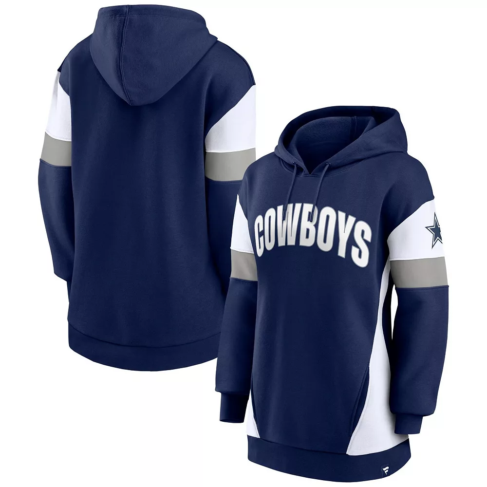 Women's Fanatics Branded Navy/White Dallas Cowboys Lock It Down Pullover Hoodie 4 Women's Fanatics Branded Navy/White Dallas Cowboys Lock It Down Pullover Hoodie - Image 2