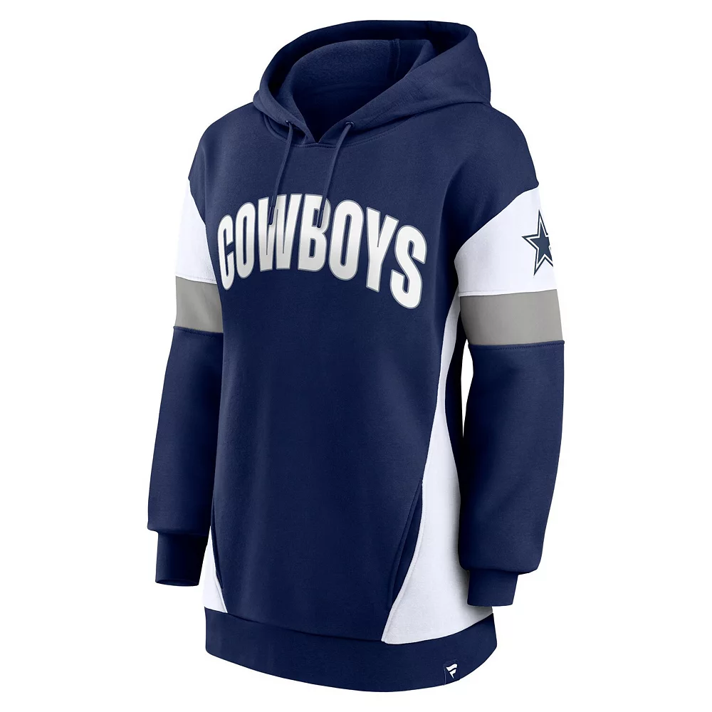 Women's Fanatics Branded Navy/White Dallas Cowboys Lock It Down Pullover Hoodie 5 Women's Fanatics Branded Navy/White Dallas Cowboys Lock It Down Pullover Hoodie - Image 3