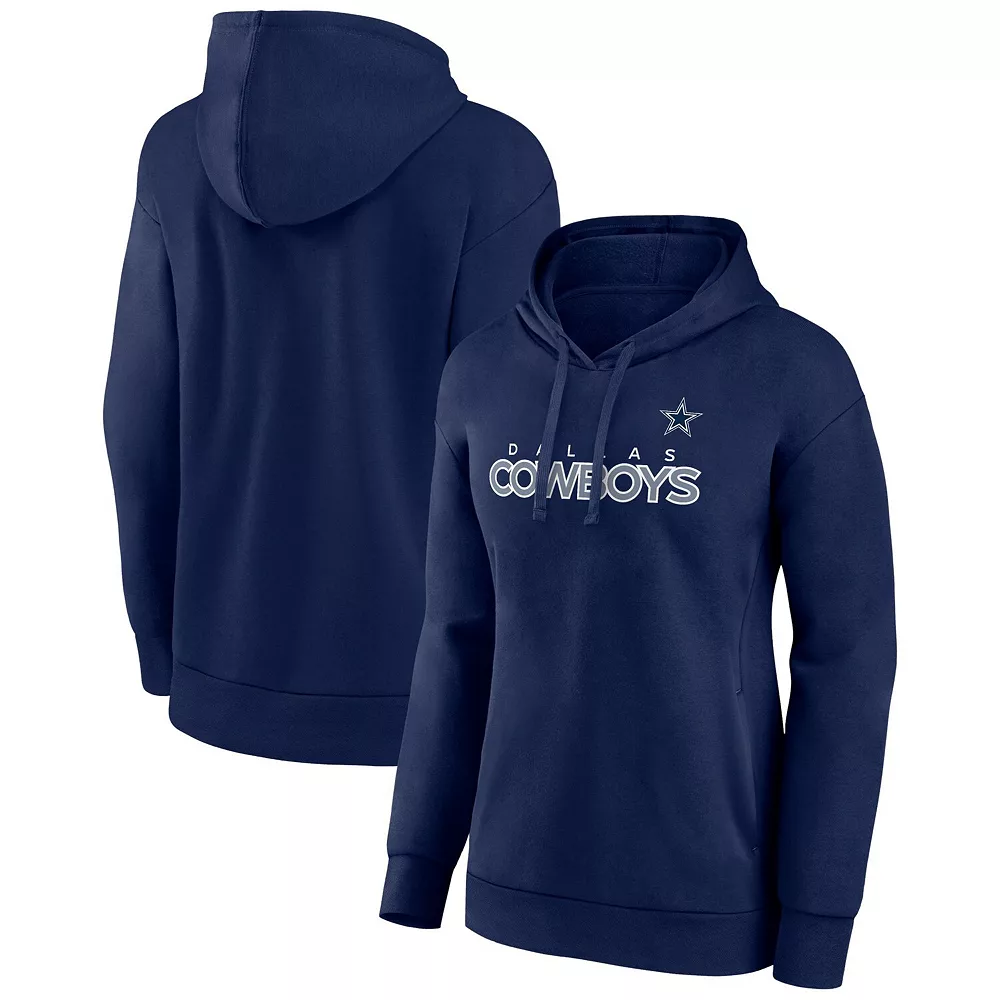 Women's Fanatics Branded Navy Dallas Cowboys Iconic Cotton Fleece Checklist Pullover Hoodie 3 Women's Fanatics Branded Navy Dallas Cowboys Iconic Cotton Fleece Checklist Pullover Hoodie