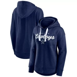 Women's Fanatics Branded Heather Navy Dallas Cowboys Set To Fly Pullover Hoodie