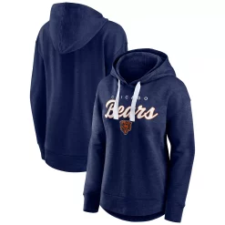 Women's Fanatics Branded Heather Navy Chicago Bears Set To Fly Pullover Hoodie -Fanatics Clothing Shop 6188325 ALT