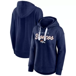 Women's Fanatics Branded Heather Navy Denver Broncos Set To Fly Pullover Hoodie -Fanatics Clothing Shop 6189842 ALT