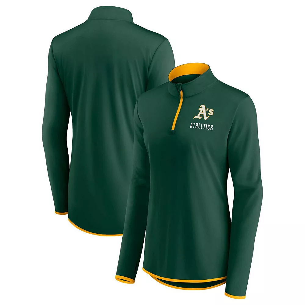 Women's Fanatics Branded Green Oakland Athletics Worth The Drive Quarter-Zip Jacket 3 Women's Fanatics Branded Green Oakland Athletics Worth The Drive Quarter-Zip Jacket