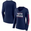 Women's Fanatics Branded Navy New England Patriots Hometown Sweep Long Sleeve V-Neck T-Shirt -Fanatics Clothing Shop 6208974