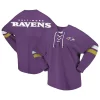 Women's Fanatics Branded Purple Baltimore Ravens Spirit Jersey Lace-Up V-Neck Long Sleeve T-Shirt -Fanatics Clothing Shop 6220654