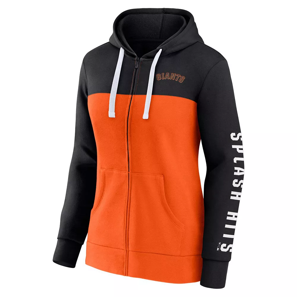 Women's Fanatics Branded Black/Orange San Francisco Giants Take The Field Colorblocked Hoodie Full-Zip Jacket 5 Women's Fanatics Branded Black/Orange San Francisco Giants Take The Field Colorblocked Hoodie Full-Zip Jacket - Image 3