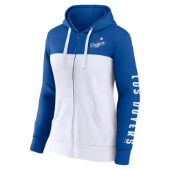 Women's Fanatics Branded Royal/White Los Angeles Dodgers Take The Field Colorblocked Hoodie Full-Zip Jacket -Fanatics Clothing Shop 6221704 ALT2